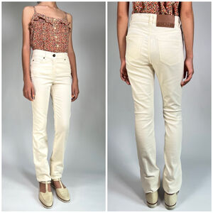 New! Women's Escada Vanilla Cream Jeans Size 32 5032573 Cotton Blend